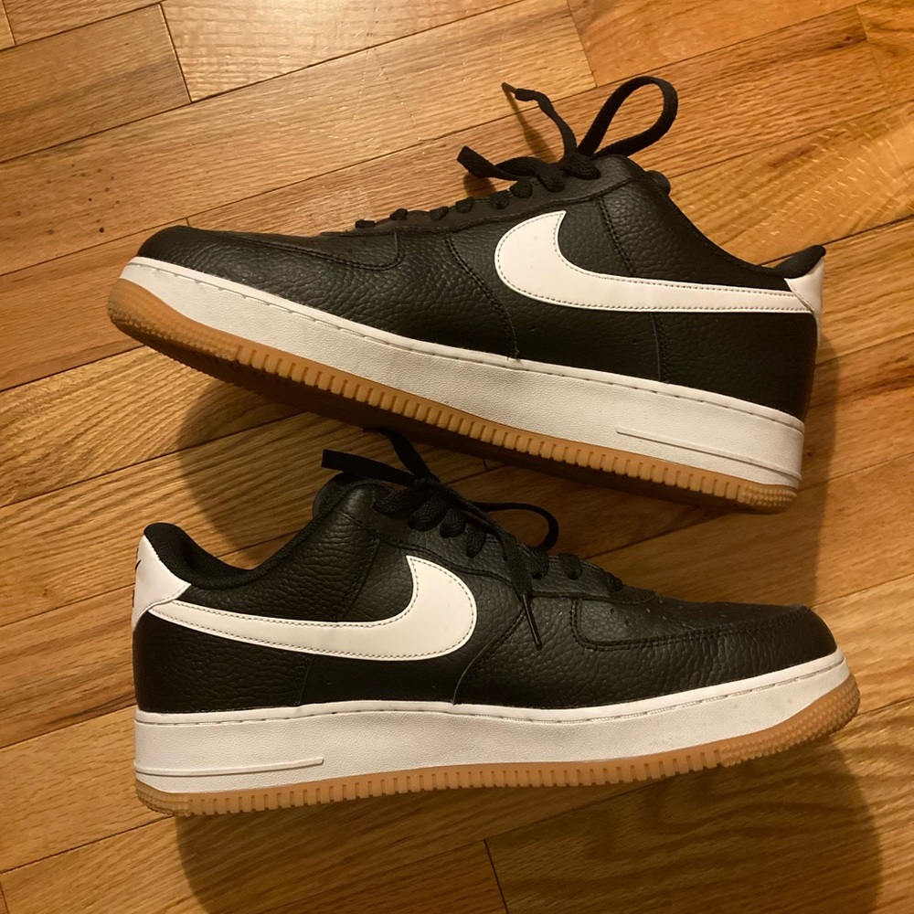 Nike Air Force 1 Low '07 Black White Gum - Mens Size 12